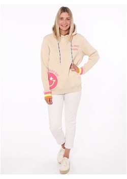 Zwillingsherz Bluza "Always Happy" w kolorze beżowym ze sklepu Limango Polska w kategorii Bluzy damskie - zdjęcie 178244487