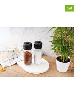 Violeta Home Pojemniki (2 szt.) w kolorze czarnym na przyprawy - 245 ml ze sklepu Limango Polska w kategorii Młynki do soli i pieprzu - zdjęcie 178244656