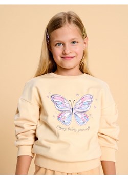 Sinsay - Bluza z nadrukiem - beżowy ze sklepu Sinsay w kategorii Bluzy dziewczęce - zdjęcie 178252777