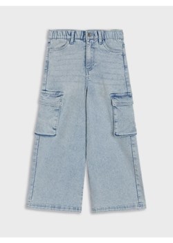 Sinsay - Jeansy wide leg cargo - niebieski ze sklepu Sinsay w kategorii Spodnie dziewczęce - zdjęcie 178252795