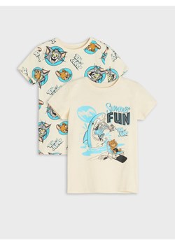 Sinsay - Koszulki Tom i Jerry 2 pack - kremowy ze sklepu Sinsay w kategorii T-shirty chłopięce - zdjęcie 178253896