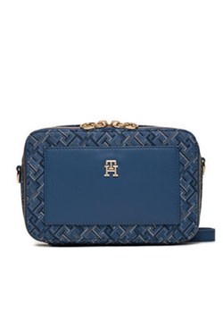 Tommy Hilfiger Torebka Distinct Camera Bag Mono AW0AW16710 Granatowy ze sklepu MODIVO w kategorii Listonoszki - zdjęcie 178255105