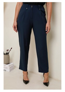 Curvy Lady Spodnie w kolorze granatowym ze sklepu Limango Polska w kategorii Spodnie damskie - zdjęcie 178260078