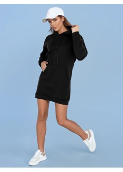 Bluza damska długa z kapturem oversize TIMMY czarna Dstreet EY2558 ze sklepu DSTREET.PL w kategorii Sukienki - zdjęcie 178264289