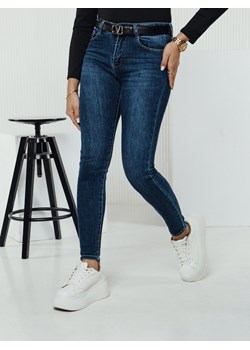 Spodnie damskie jeansowe skinny DIVETTI granatowe Dstreet UY2330 ze sklepu DSTREET.PL w kategorii Jeansy damskie - zdjęcie 178264448