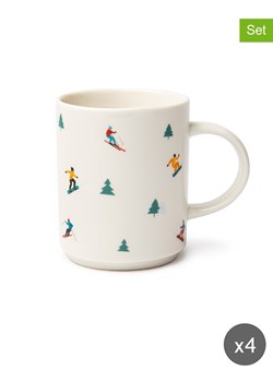 Trendy Kitchen by EXCÉLSA Kubki (4 szt.) &quot;Cortina&quot; w kolorze białym do kawy - 300 ml ze sklepu Limango Polska w kategorii Dzbanki i zaparzacze - zdjęcie 178271886