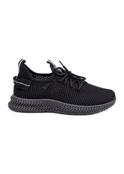 Siateczkowe Wsuwane Buty Sportowe Damskie Czarne ze sklepu ButyModne.pl w kategorii Buty sportowe damskie - zdjęcie 178274759
