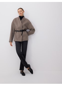 Reserved - Kurtka z dodatkiem wełny - brązowy ze sklepu Reserved w kategorii Kurtki damskie - zdjęcie 178276256