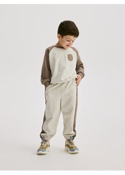 Reserved - Bawełniany komplet z nadrukiem - beżowy ze sklepu Reserved w kategorii Komplety chłopięce - zdjęcie 178276958