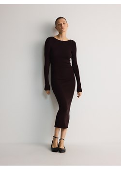 Reserved - Sukienka z wiskozą - bordowy ze sklepu Reserved w kategorii Sukienki - zdjęcie 178287676