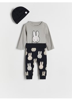 Reserved - Bawełniany komplet Miffy - ciemnoszary ze sklepu Reserved w kategorii Odzież dla niemowląt - zdjęcie 178288077