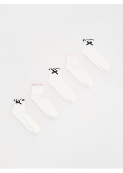 Reserved - Skarpetki z ozdobnym wykończeniem 5 pack - biały ze sklepu Reserved w kategorii Skarpetki dziecięce - zdjęcie 178288215
