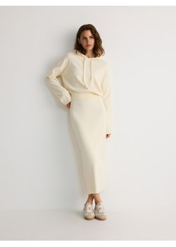 Reserved - Spódnica midi - kremowy ze sklepu Reserved w kategorii Spódnice - zdjęcie 178290797