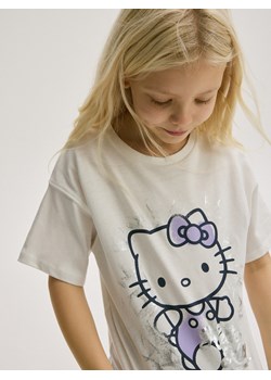 Reserved - T-shirt Hello Kitty - złamana biel ze sklepu Reserved w kategorii Bluzki dziewczęce - zdjęcie 178291875
