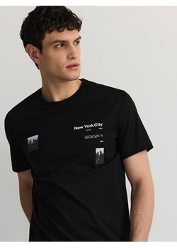 Reserved - T-shirt regular z nadrukiem - czarny ze sklepu Reserved w kategorii T-shirty męskie - zdjęcie 178296675