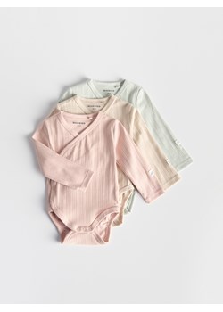Reserved - Kopertowe body 3 pack - brudny róż - id: 868CY-39X - marki Reserved - 178296725 Reserved - Kopertowe body 3 pack - brudny róż ze sklepu Reserved w kategorii Odzież dla niemowląt - zdjęcie 178296725