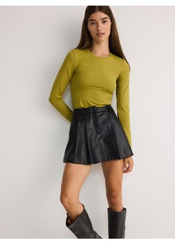 Reserved - Spódnico-szorty z imitacji skóry - czarny ze sklepu Reserved w kategorii Szorty - zdjęcie 178298088