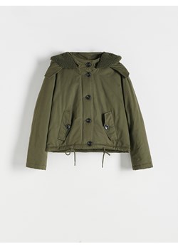 Reserved - Krótka kurtka - zielony ze sklepu Reserved w kategorii Kurtki damskie - zdjęcie 178298298