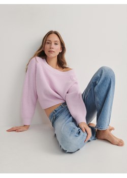 Reserved - Sweter z drobnym splotem - lawendowy ze sklepu Reserved w kategorii Swetry damskie - zdjęcie 178299606