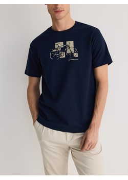 Reserved - T-shirt comfort z nadrukiem - granatowy ze sklepu Reserved w kategorii T-shirty męskie - zdjęcie 178301527