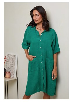 Le Monde du Lin Lniana sukienka w kolorze zielonym ze sklepu Limango Polska w kategorii Sukienki - zdjęcie 178303808