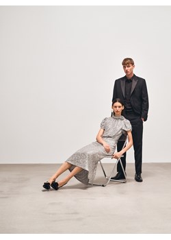 Reserved - Bawełniana koszula slim fit - czarny ze sklepu Reserved w kategorii Koszule męskie - zdjęcie 178319207