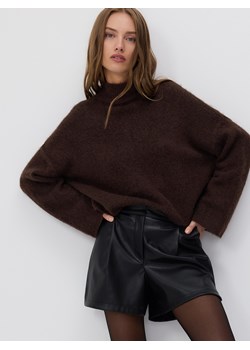 Reserved - Sweter z golfem z domieszką wełny - brązowy ze sklepu Reserved w kategorii Swetry damskie - zdjęcie 178321379