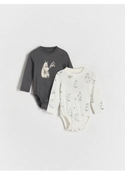Reserved - Body z regulacją Muminki 2 pack - złamana biel ze sklepu Reserved w kategorii Odzież dla niemowląt - zdjęcie 178322206