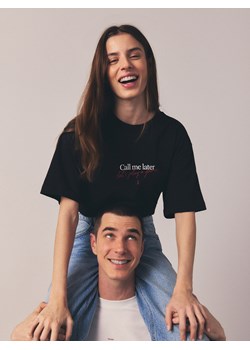 Reserved - T-shirt comfort z nadrukiem - czarny ze sklepu Reserved w kategorii T-shirty męskie - zdjęcie 178323579