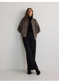 Reserved - Jeansowa kurtka w panterkę - wielobarwny ze sklepu Reserved w kategorii Kurtki damskie - zdjęcie 178324218