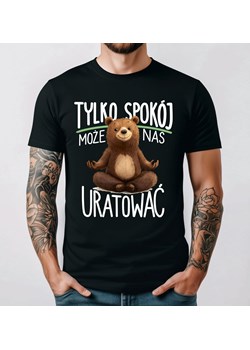 Fajna męska koszulka na prezent - tylko spokój może nas uratować ze sklepu Time For Fashion w kategorii T-shirty męskie - zdjęcie 178324805