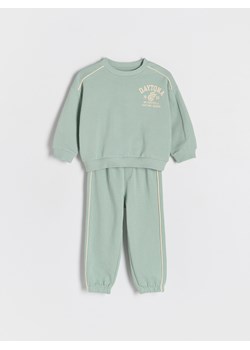 Reserved - Bawełniany komplet - miętowy ze sklepu Reserved w kategorii Komplety chłopięce - zdjęcie 178333947