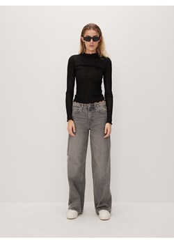 Reserved - Jeansy wide leg - szary ze sklepu Reserved w kategorii Jeansy damskie - zdjęcie 178336018