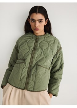 Reserved - Krótka pikowana kurtka - jasnozielony ze sklepu Reserved w kategorii Kurtki damskie - zdjęcie 178336847