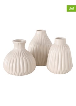 Boltze Wazony (3 szt.) "Esko" w kolorze kremowym - wys. 12 cm ze sklepu Limango Polska w kategorii Wazony - zdjęcie 178339818