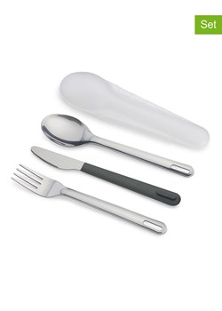 JosephJoseph 3-częściowy zestaw &quot;Go Eat&quot; w kolorze srebrnym ze sklepu Limango Polska w kategorii Sztućce - zdjęcie 178339999