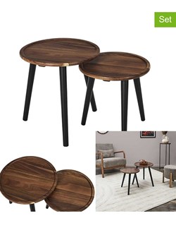 THE HOME DECO FACTORY Stoliki (2 szt.) w kolorze brązowym ze sklepu Limango Polska w kategorii Stoliki kawowe - zdjęcie 178340239