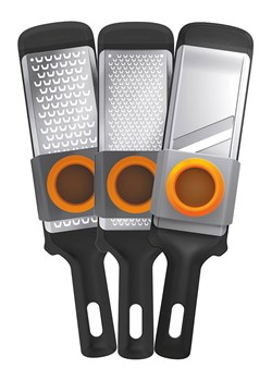 Fiskars 3-częściowy zestaw w kolorze srebrno-czarnym - 31,8 x 7,9 cm ze sklepu Limango Polska w kategorii Akcesoria kuchenne - zdjęcie 178341719