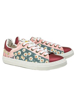 Goby Skórzane sneakersy w kolorze bordowym ze wzorem ze sklepu Limango Polska w kategorii Trampki damskie - zdjęcie 178343008