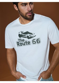 Sinsay - Koszulka - kremowy ze sklepu Sinsay w kategorii T-shirty męskie - zdjęcie 178350636