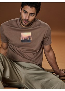 Sinsay - Koszulka - brązowy ze sklepu Sinsay w kategorii T-shirty męskie - zdjęcie 178350717