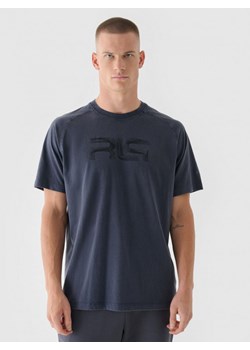 Męski t-shirt z nadrukiem 4F x Robert Lewandowski RL9SAW24TTSHM2182 - szary ze sklepu Sportstylestory.com w kategorii T-shirty męskie - zdjęcie 178353566