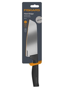 Fiskars Nóż Santoku &quot;Hard Edge&quot; w kolorze czarnym - dł. 29 cm ze sklepu Limango Polska w kategorii Noże kuchenne - zdjęcie 178354088