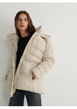 Reserved - Taliowana kurtka - kremowy ze sklepu Reserved w kategorii Kurtki damskie - zdjęcie 178355576