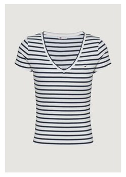 Tommy Jeans T-Shirt TJW ESSENTIAL Biały Shirt Fit ze sklepu MODIVO w kategorii Bluzki damskie - zdjęcie 178359566