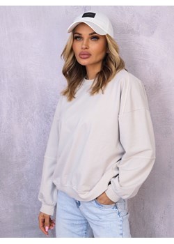 ASYMETRYCZNA BLUZA OVERSIZE Z PRZESZYCIAMI NA RĘKAWACH- BEŻOWA ze sklepu olika.com.pl w kategorii Bluzy damskie - zdjęcie 178361996