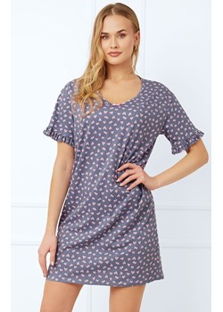 Koszula nocna damska na krótki rękaw w serduszka Lotte, Kolor jeans-wzór, Rozmiar M, Italian Fashion ze sklepu Primodo w kategorii Koszule nocne - zdjęcie 178365376