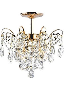 Złoty żyrandol z kryształkami glamour - 3X A272 G2-D11 ze sklepu Edinos.pl w kategorii Lampy wiszące - zdjęcie 178365696