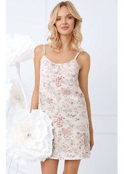 Koszula nocna damska na wąskie ramiączka Solita, Kolor ecru-wzór, Rozmiar S, Italian Fashion ze sklepu Intymna w kategorii Koszule nocne - zdjęcie 178365908
