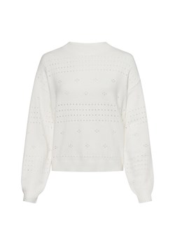 Vila Damski sweter z dzianiny - VIRil Kobiety wiskoza biały jednolity ze sklepu vangraaf w kategorii Swetry damskie - zdjęcie 178368048